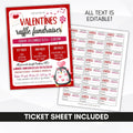 customizable valentines raffle fundraiser flyers and tickets